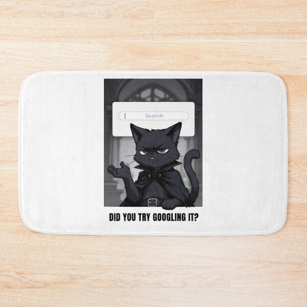 Item preview, Funny Sarcastic IT Support Cat Did You Try Searching Tech Help Quote designed and sold by Amber Sky Creations.