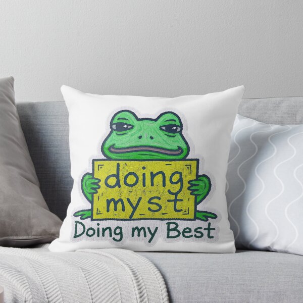 Item preview, Doing My Best MS Paint Frog Anti Design Funny Design designed and sold by BooDesignStudio.
