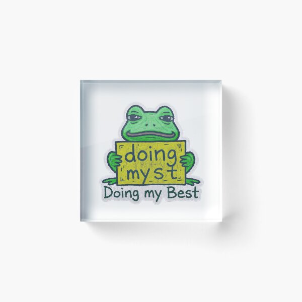 Item preview, Doing My Best MS Paint Frog Anti Design Funny Design designed and sold by BooDesignStudio.