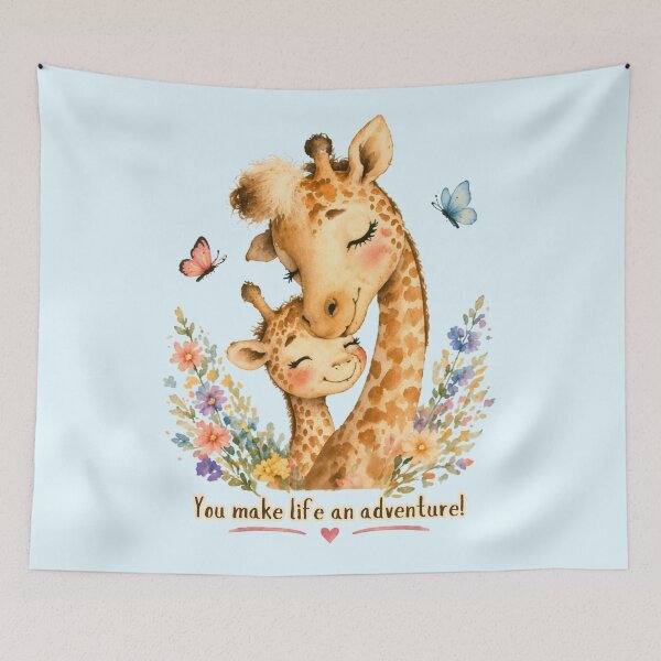 Item preview, You Make Life an Adventure - Mother and Child Giraffe designed and sold by inspired-works.