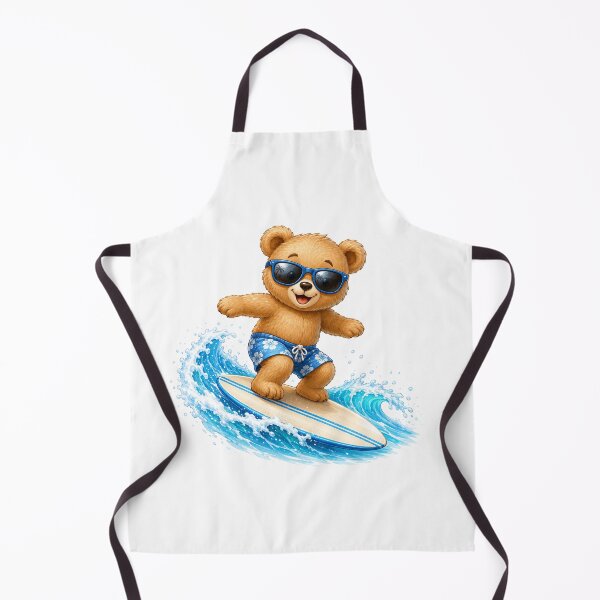 Item preview, Cute Kawaii Bear Surfing on Summer Beach Wave designed and sold by Seculinator.