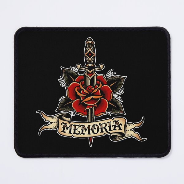 Item preview, Rose with dagger old school tattoo. Black designed and sold by Mario-Mora-Art.