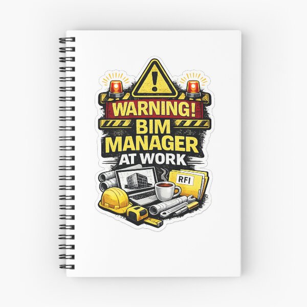 Item preview, Warning BIM Manager At Work Funny Construction and Revit Design designed and sold by Arch4Design.