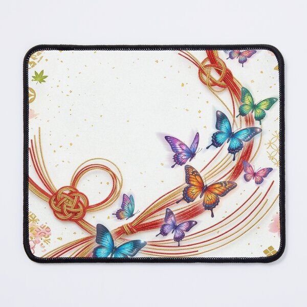 Item preview, Elegant Butterflies and Flowing Mizuhiki Cords - Wa-Modern Art designed and sold by Hikariha Studio.