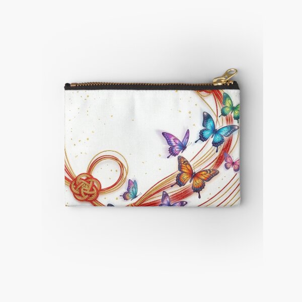 Item preview, Elegant Butterflies and Flowing Mizuhiki Cords - Wa-Modern Art designed and sold by Hikariha Studio.