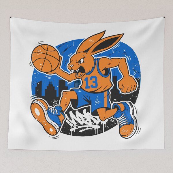 Item preview, Street Basketball Rabbit Mascot Design designed and sold by Print culturee.