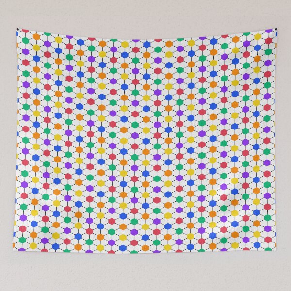 Item preview, Bright Colourful Soccer Ball Hexagon Pattern designed and sold by BlackthornDsign.