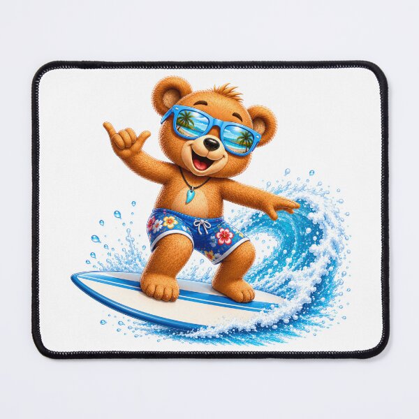 Item preview, Cute Kawaii Surfing Bear Shaka Summer Wave designed and sold by Seculinator.