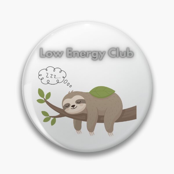 Item preview, Low Energy Club Sleeping Sloth Funny Lazy Animal T-Shirt designed and sold by Talisprojekt.