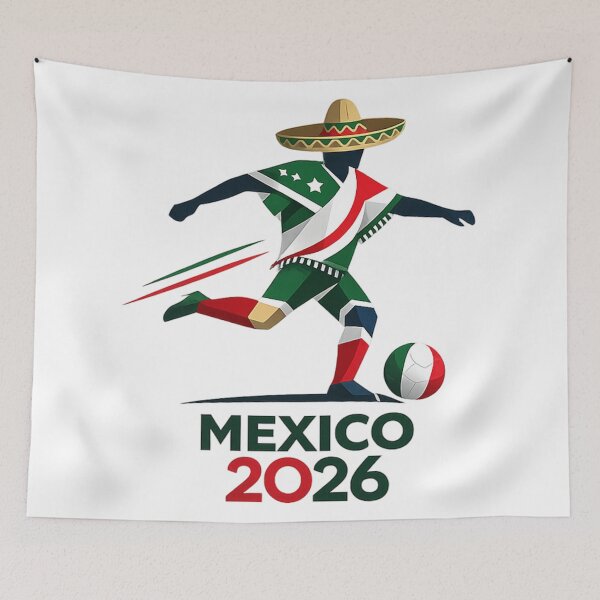 Item preview, Mexico 2026 Minimalist Football Series Soccer designed and sold by UrbanStatic.