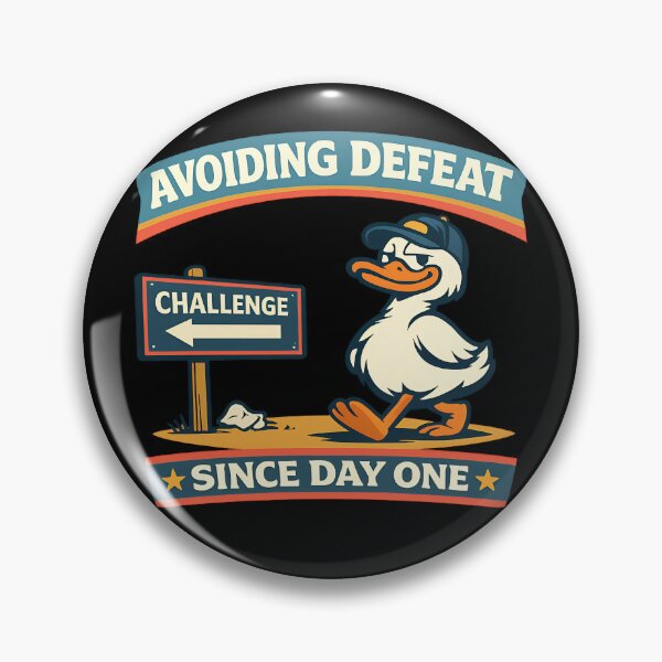 Item preview, Avoiding Defeat Since Day One Funny Duck Design designed and sold by TeeTimeTreasure.