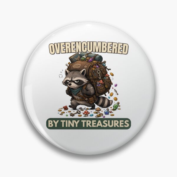 Item preview, Overencumbered Raccoon RPG Loot Hoarder Adventure designed and sold by LuckyLukasArt.