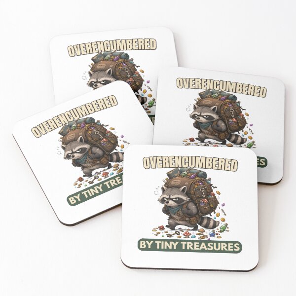 Item preview, Overencumbered Raccoon RPG Loot Hoarder Adventure designed and sold by LuckyLukasArt.