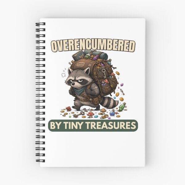 Item preview, Overencumbered Raccoon RPG Loot Hoarder Adventure designed and sold by LuckyLukasArt.