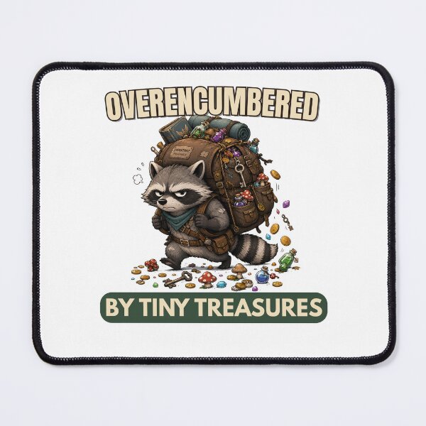 Item preview, Overencumbered Raccoon RPG Loot Hoarder Adventure designed and sold by LuckyLukasArt.