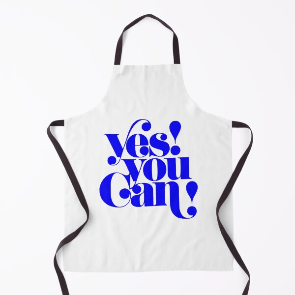 Item preview, Blue Retro Yes You Can Motivational Typography Art designed and sold by FaizArtShop.
