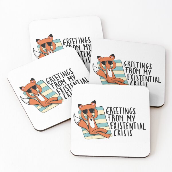 Item preview, Greetings From My Existential Crisis Funny Fox designed and sold by DesignFreakArt.