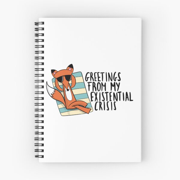 Item preview, Greetings From My Existential Crisis Funny Fox designed and sold by DesignFreakArt.