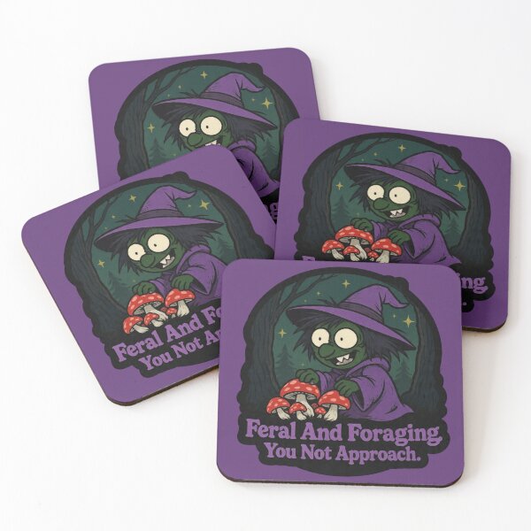 Item preview, Feral And Foraging Do Not Approach Witch Mushroom Goblincore Design designed and sold by BooDesignStudio.