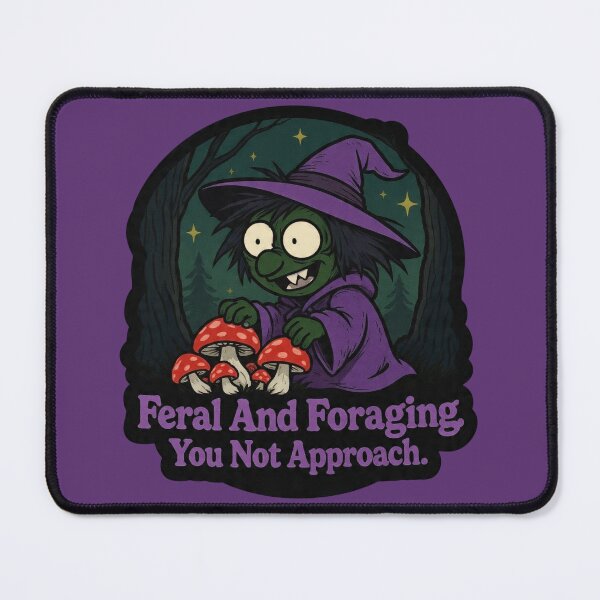 Item preview, Feral And Foraging Do Not Approach Witch Mushroom Goblincore Design designed and sold by BooDesignStudio.