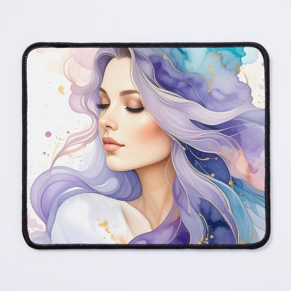 Item preview, Ethereal Watercolor Goddess Gold Foil designed and sold by ToxicInkArt.