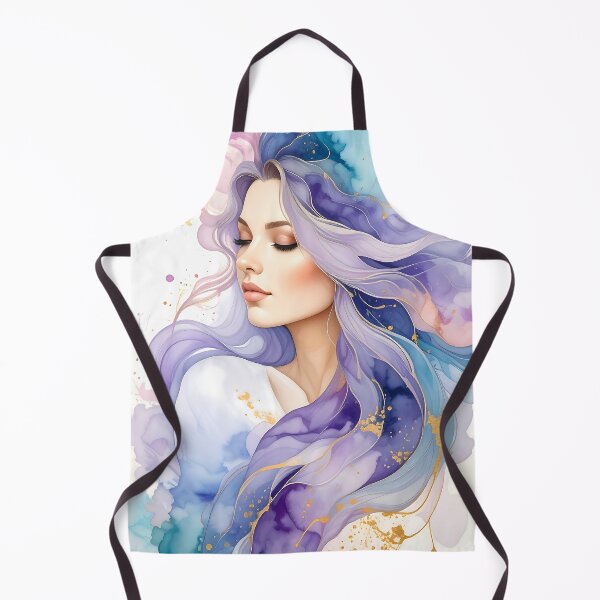 Item preview, Ethereal Watercolor Goddess Gold Foil designed and sold by ToxicInkArt.
