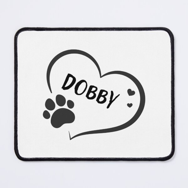 Item preview, Dobby Pet Dog Or Cat Name In A Heart With A Paw Great Gift For Dog Or Cat Owners designed and sold by mikesingshua.