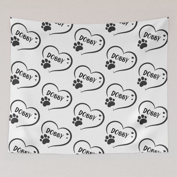 Item preview, Dobby Pet Dog Or Cat Name In A Heart With A Paw Great Gift For Dog Or Cat Owners designed and sold by mikesingshua.