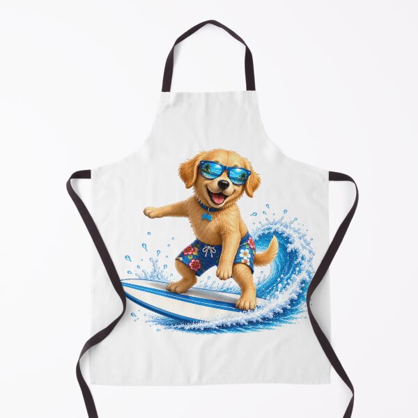 Item preview, Cute Kawaii Golden Retriever Surfing Summer Beach Wave designed and sold by Seculinator.
