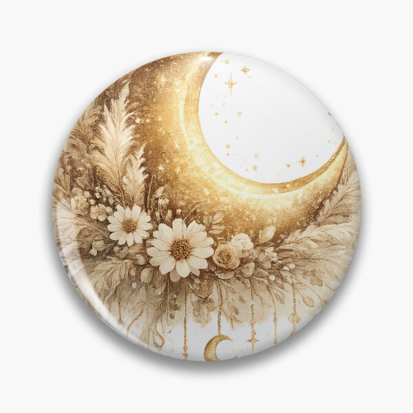 Item preview, Boho Golden Moon Bloom designed and sold by DaryaArtFrance.