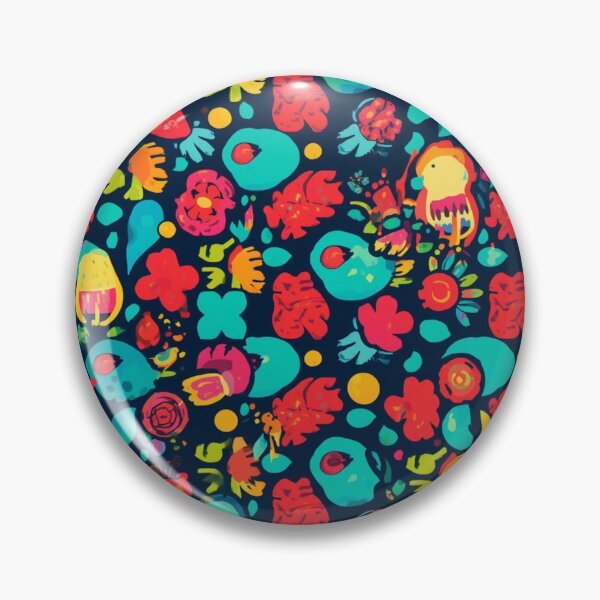 Item preview, Vibrant Folk Art Bird & Floral Pattern – Colourful Botanical Design designed and sold by My Gluten Free Life UK.