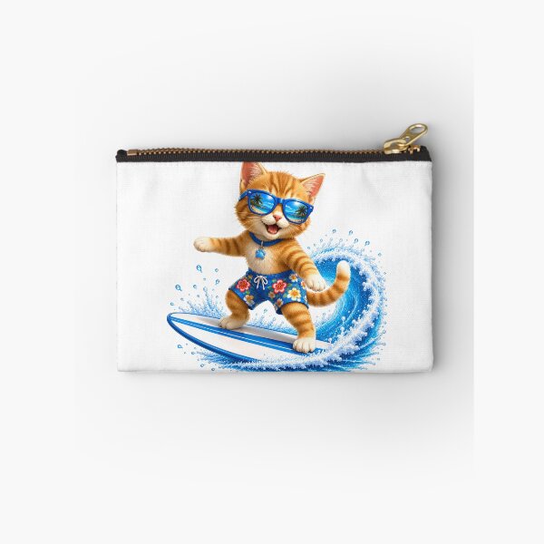 Item preview, Cute Kawaii Ginger Cat Surfing Summer Beach Wave designed and sold by Seculinator.