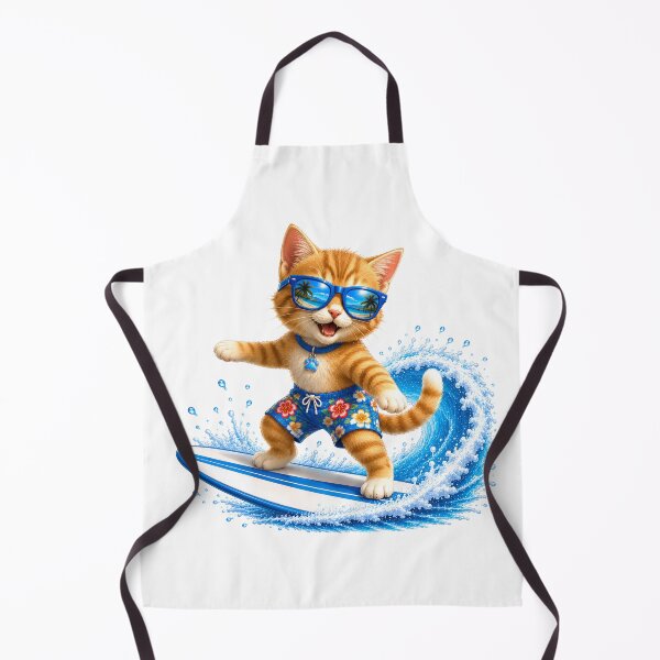 Item preview, Cute Kawaii Ginger Cat Surfing Summer Beach Wave designed and sold by Seculinator.