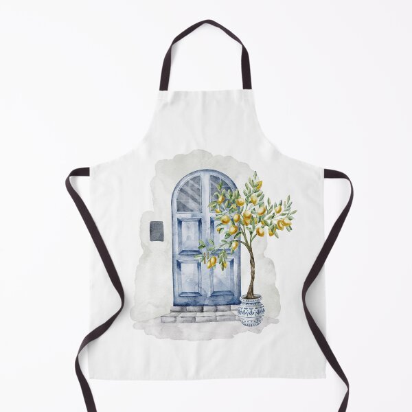Item preview, Mediterranean Blue Door With Lemon Tree designed and sold by Alisles.