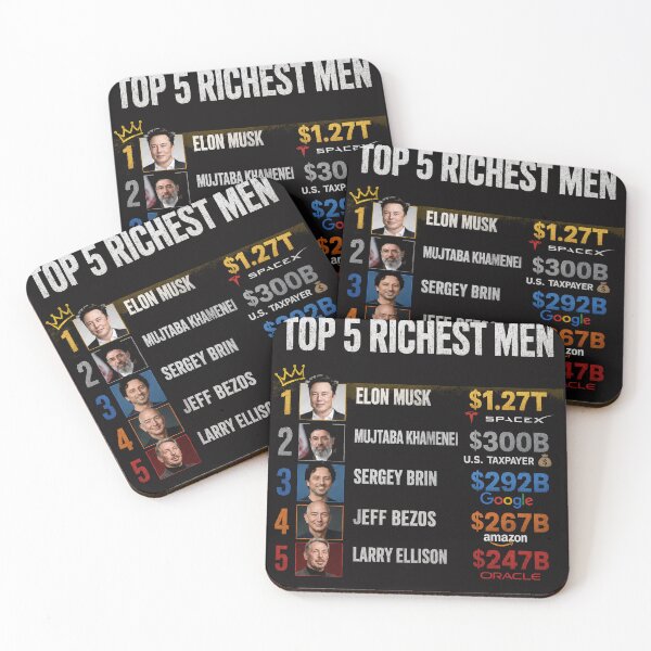 Item preview, Top 5 Wealthiest Men Ranking Thanks to Trump designed and sold by Owcomm.