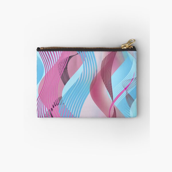 Item preview, Abstract Wavy Ribbon Pattern | Pink Blue Retro Futuristic Geometric Design designed and sold by imaniko.