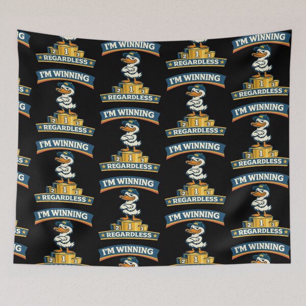 Item preview, Im Winning Regardless Funny Duck Design designed and sold by TeeTimeTreasure.