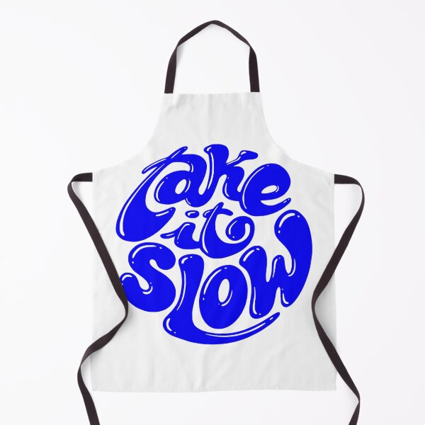 Item preview, Blue Take It Slow Glossy Bubble Typography designed and sold by FaizArtShop.