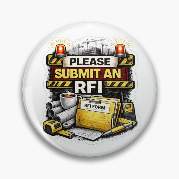 Item preview, Please Submit An RFI Funny Construction Management Design designed and sold by Arch4Design.
