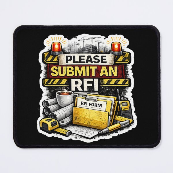 Item preview, Please Submit An RFI Funny Construction Management Design designed and sold by Arch4Design.