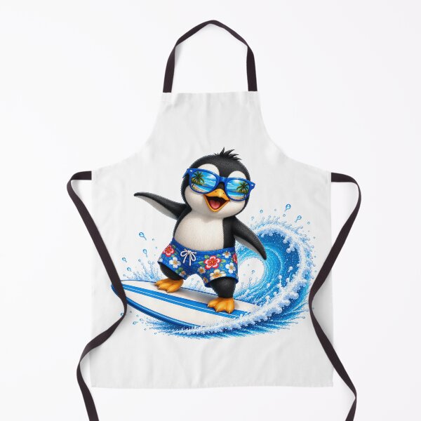 Item preview, Cute Kawaii Penguin Surfing Summer Beach Wave designed and sold by Seculinator.