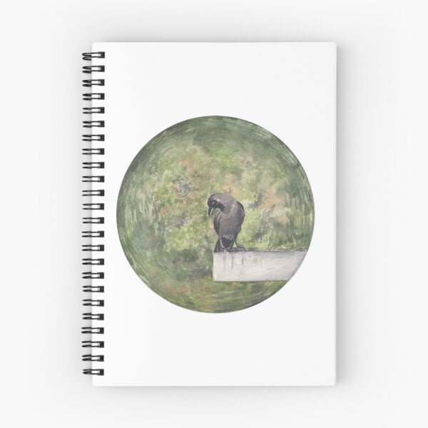 Item preview, Realistic Crow Watercolor Circular Nature Art designed and sold by Shwetamahaart.