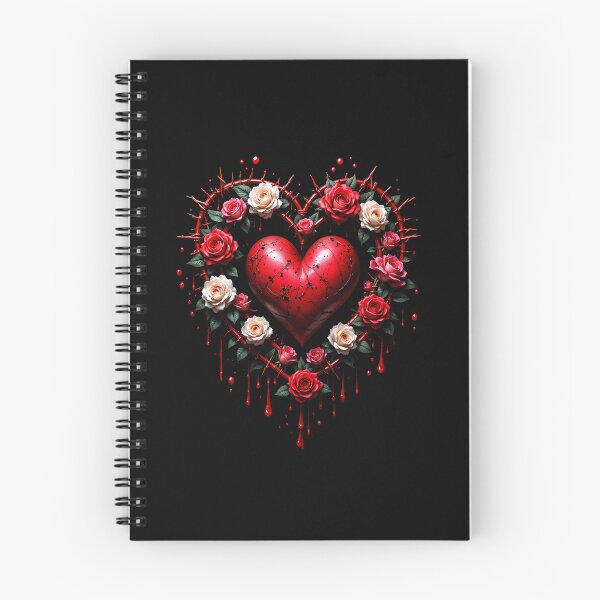 Item preview, Gothic Bleeding Heart in Barbed Wire with Roses | Dark Romance Art designed and sold by MaciejRudzinsky.