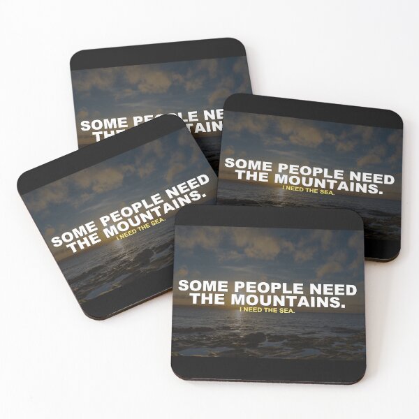 Item preview, SOME PEOPLE NEED THE MOUNTAINS. I NEED THE SEA. | Motivational Print designed and sold by Amber Sky Creations.