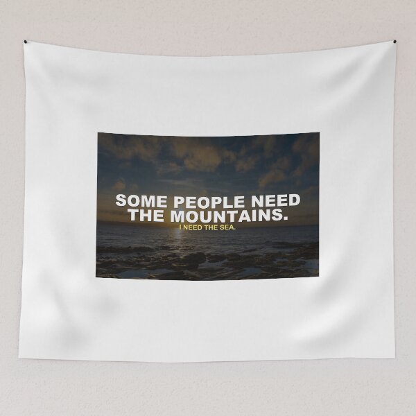 Item preview, SOME PEOPLE NEED THE MOUNTAINS. I NEED THE SEA. | Motivational Print designed and sold by Amber Sky Creations.