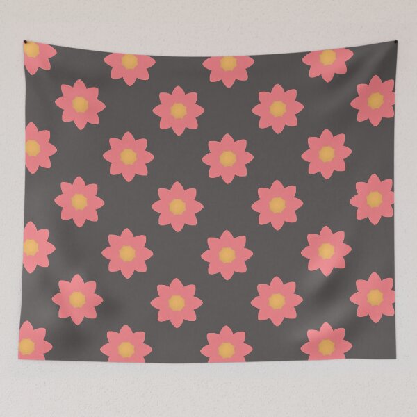Item preview, Retro Pink Flower Power Pattern designed and sold by Farnwirbel – Art.