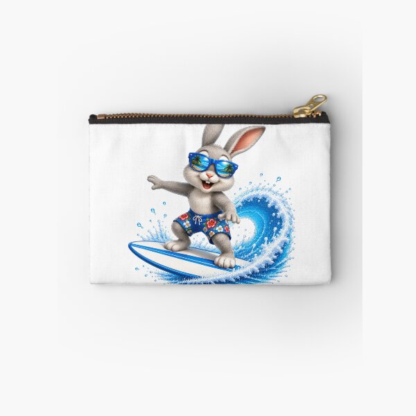 Item preview, Cute Kawaii Bunny Surfing Summer Beach Wave designed and sold by Seculinator.