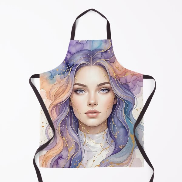 Item preview, Ethereal Watercolor Goddess Gold Foil designed and sold by ToxicInkArt.