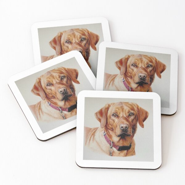 Item preview, Fox Red Labrador Realistic Color Pencil Portrait Art designed and sold by MEEGGOO.