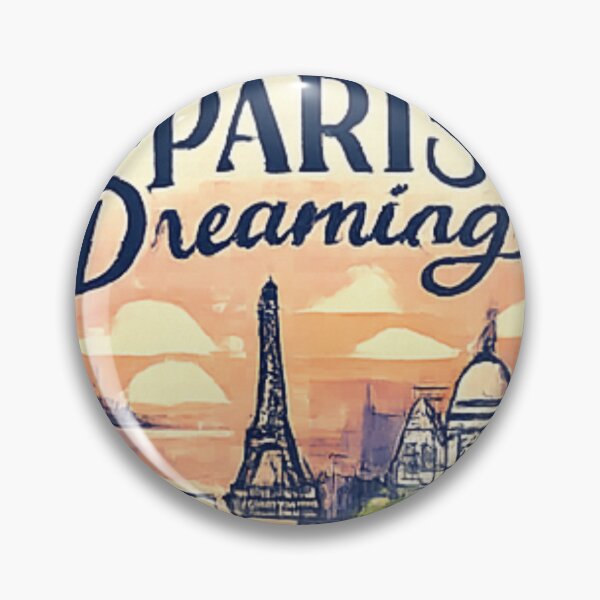 Item preview, Paris Dreaming Vintage Watercolor Cafe Badge designed and sold by PACS0011.